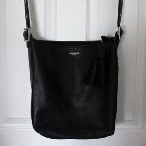 Coach Large Black Leather Hobo Bag